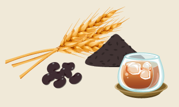 麦、黒胡麻、黒大豆、麦茶 イメージ