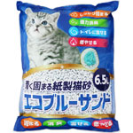 青く固まる紙製猫砂 エコブルーサンド 6.5L