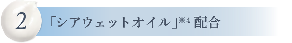 2 「シアウェットオイル」※4配合