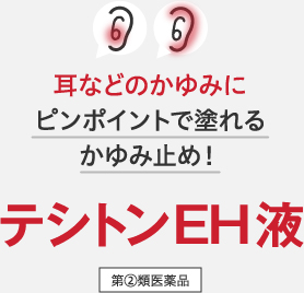 耳などのかゆみにピンポイントで塗れるかゆみ止め！　テシトンEH液　第②類医薬品