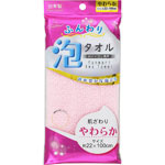 ＮＩＤ ふんわり泡タオル やわらかめ 1枚 ピンク