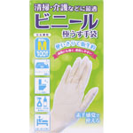 ＮＩＤ ビニール手袋Ｍ 100枚 半透明