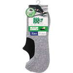 ＮＩＤ 紳士脱げにくいスニーカーソックス浅履き ２７－２９ｃｍ 1足 グレー
