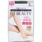 福助 ＦＩＴ ＢＥＡＵＴＹ ストッキング ＭＬ 3足 ブラック 090