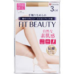 福助 ＦＩＴ ＢＥＡＵＴＹ ストッキング ＭＬ 3足 ヌーディベージュ 535