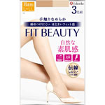 福助 ＦＩＴ ＢＥＡＵＴＹ ストッキング Ｌ２Ｌ 3足 クリアヌード 330
