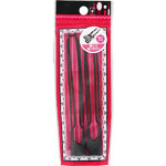 ラインカールクリップ 2本・黒 黒