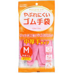 ＮＩＤ やぶれにくい天然ゴム手袋 中厚手 Ｍ 1双 ピンク