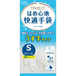 ＮＩＤ はめ心地快適ビニール手袋うす手Ｓ 1双 ホワイト