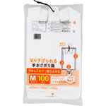 ＮＩＤ 吊り下げられる手さげポリ袋 Ｍ 100枚 乳白色